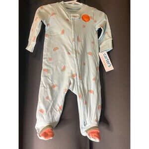 Watermelon Printed Sleep N’ Play 6 Months - Carter’s Just One You - 2 Way Zipper